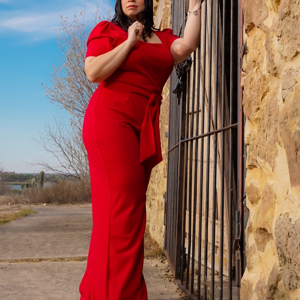 Alex Marie Red Jumpsuit. Size XL.